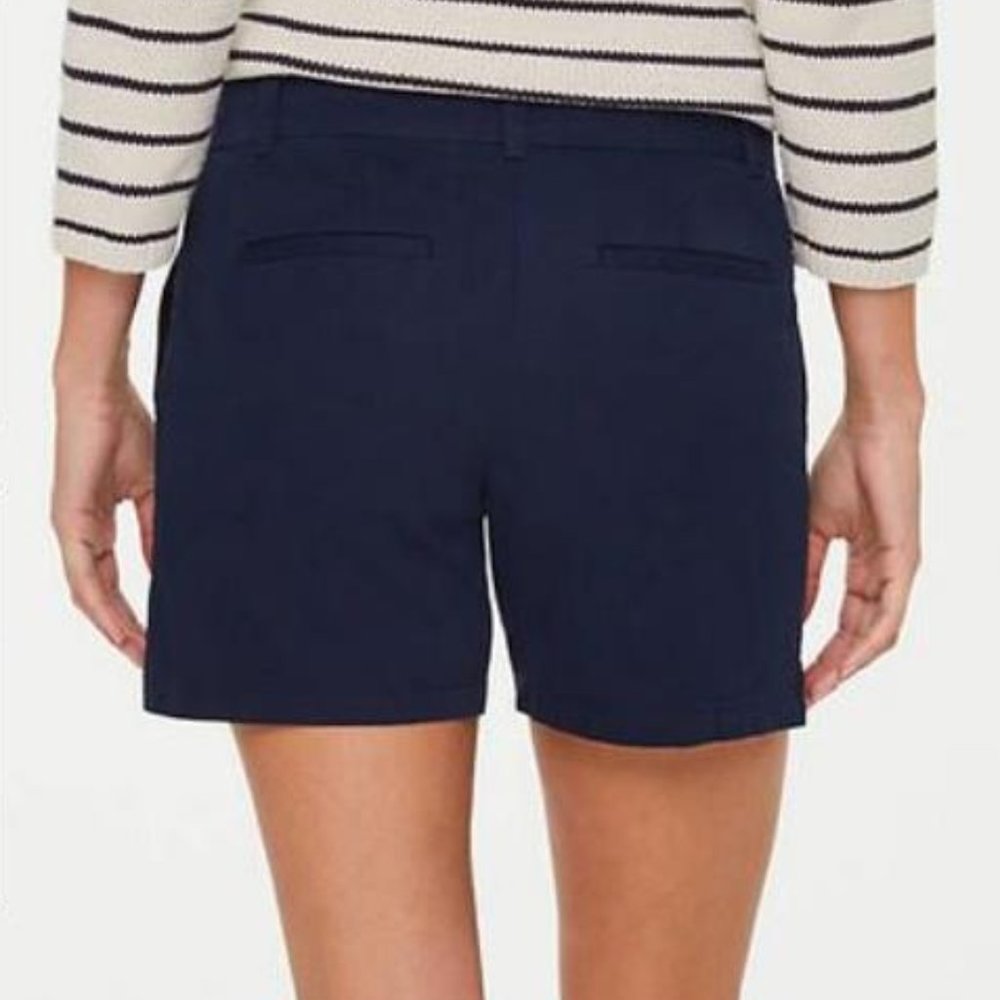 Loft Outlet 6" Twill Shorts Navy Sz 2 NWT - Picture 2 of 14